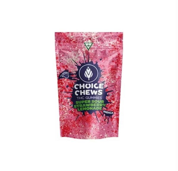 Buy Choice Chews | Super Sour Strawberry Lemonade | 100mg | INDICA Online